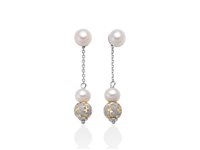 Earrings Miluna Woman Parure Perle in White Gold Perla PER2456